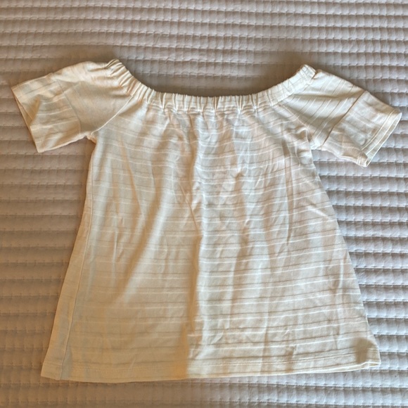 Madewell off the shoulder cream top - Picture 2 of 3